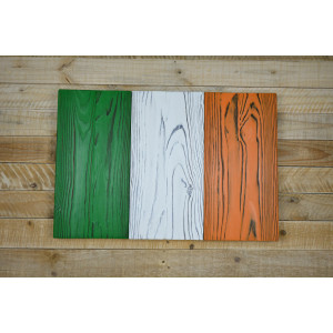 Irish flag made of new wood