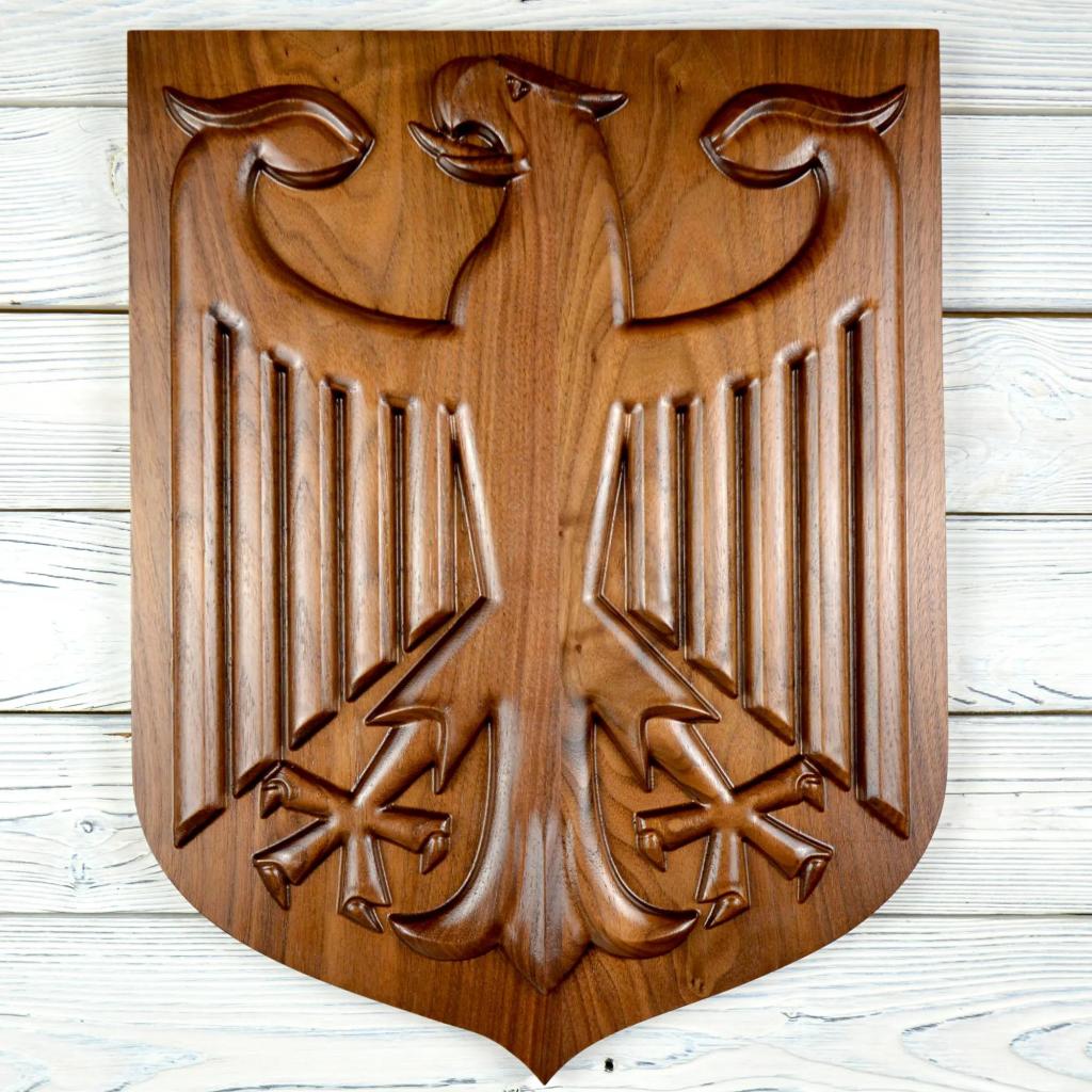 Limited Edition American Walnut German Eagle - natural hard wax oil - semi-gloss - 45cm