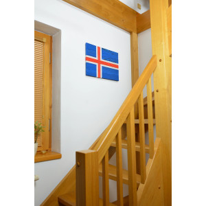 Islandská vlajka z nového dřeva