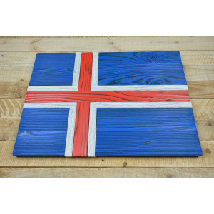 Islandská vlajka z nového dřeva