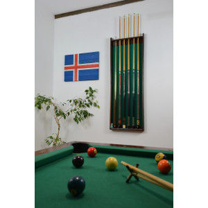 Icelandic flag made of new wood