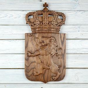 Státní znak (malý) Belgie z masivu | woodflag.eu