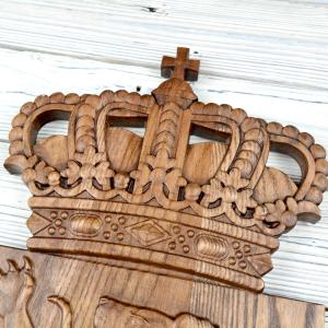 Státní znak (malý) Belgie z masivu | woodflag.eu