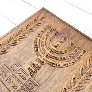 State emblem of Israel - Ash - stain Tobacco - matte - height 30 cm