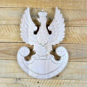 Polish Army Ground Forces emblem - Ash tree - white stain - semi-gloss - height 30 cm