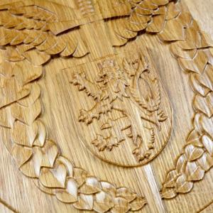 Czech Air Force emblem - Oak - natural - semi-gloss - height 30 cm
