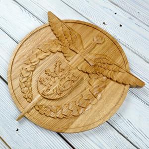 Czech Air Force emblem - Oak - natural - semi-gloss - height 30 cm