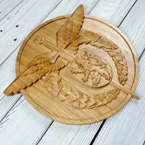 Znak Vzdušných sil AČR - Dub - přírodní - pololesk - výška 30cm