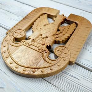 Znak letectva polské armády - Jasan - přírodní - pololesk - výška 30cm