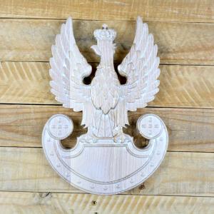 Polish Army Land Forces Emblem - Jasan - white stain - semi-gloss - height 30 cm
