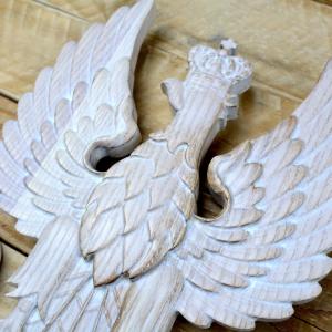 Polish Army Land Forces Emblem - Jasan - white stain - semi-gloss - height 30 cm