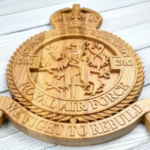 310. československá stíhací peruť RAF - Jasan - přírodní - matný - 40cm