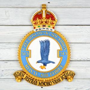313th Czechoslovak Fighter Squadron, RAF – Jasan – hand-painted – 40 cm