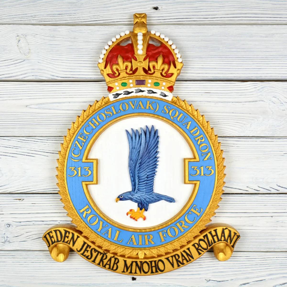 313th Czechoslovak Fighter Squadron, RAF – Jasan – hand-painted – 40 cm