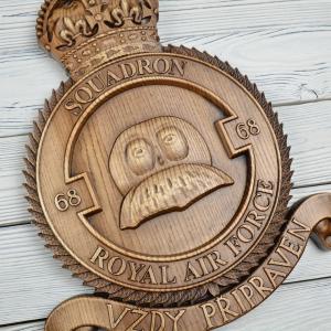 RAF 68th Squadron - Ash - Tobacco Stain - Matte - 40 cm