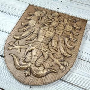 Wooden Moravian Eagle - Ash - Tobacco Stain - Matte - Height 30 cm