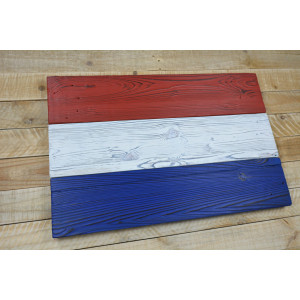 Dutch flag made of old wood