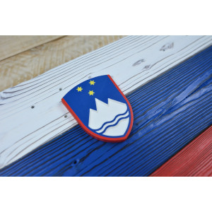 Slovenian flag made of old wood