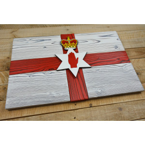 Flag of Northern Ireland made of new wood