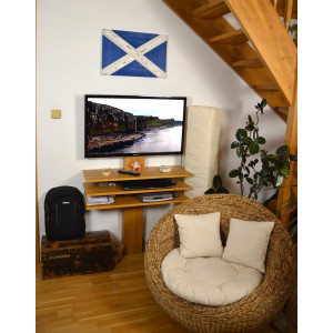 Skotská vlajka ze starého dřeva