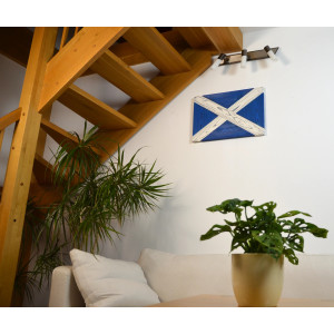 Skotská vlajka ze starého dřeva
