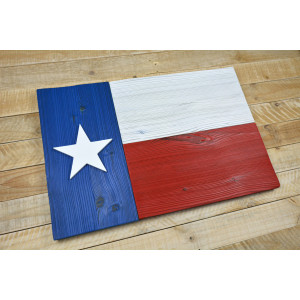 Texas flag made of new wood