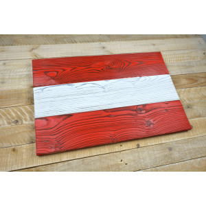 Austrian flag made of new wood