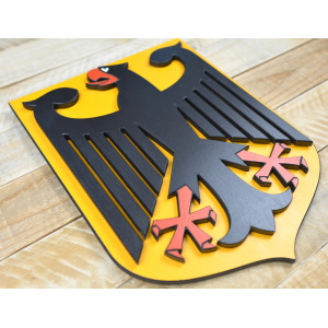 Layered Coat of Arms of Germany made of beech plywood, hand painted - height 30cm