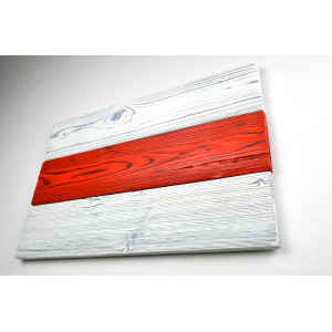 Free Belarus Flag: Deeply Burned Wooden Art, Unique