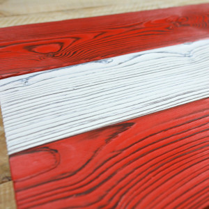 Austrian flag made of new wood