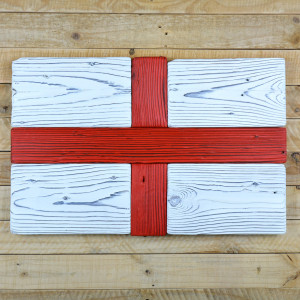 Anglická vlajka ze starého dřeva