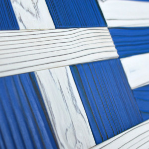 Greek flag made of new wood