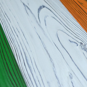 Irish flag made of old wood