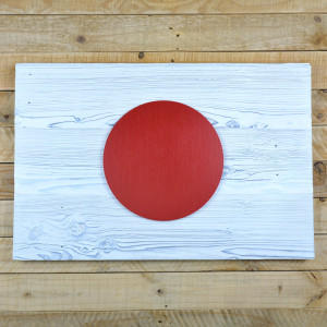 Japonská vlajka z nového dřeva