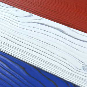 Dutch flag made of new wood