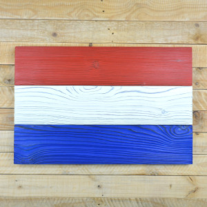 Dutch flag made of new wood