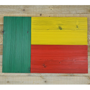 Beninská vlajka z nového dřeva