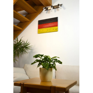 Německá vlajka ze starého dřeva