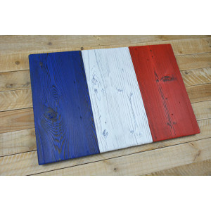 Francouzská vlajka ze starého dřeva