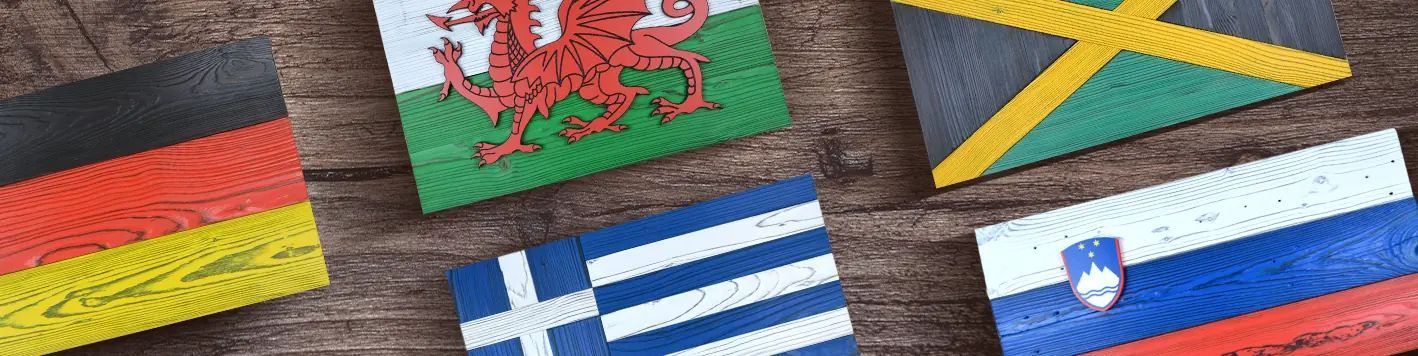 Wooden flags